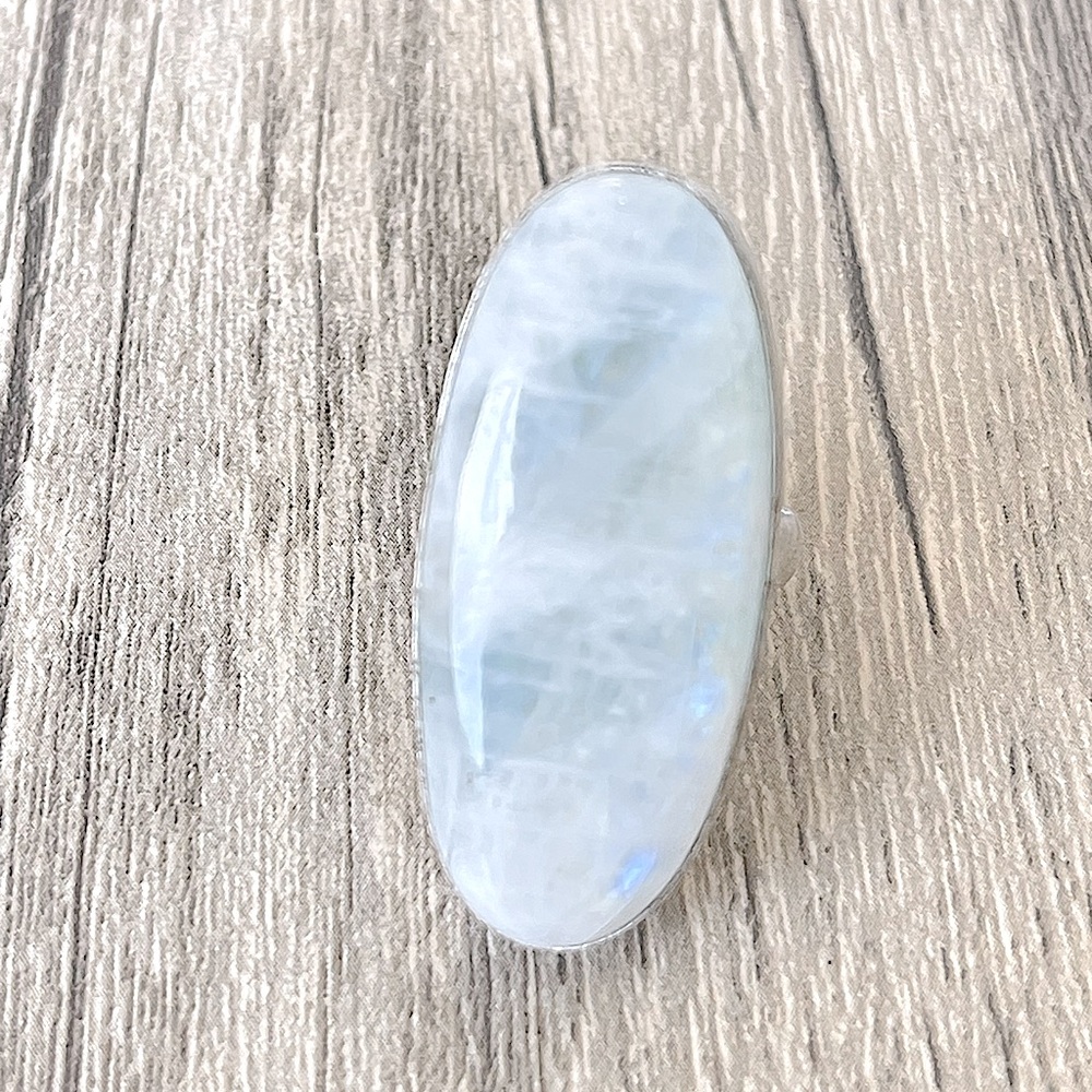 Massive Rainbow Moonstone Ring - image 2